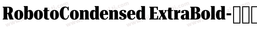 RobotoCondensed ExtraBold字体转换